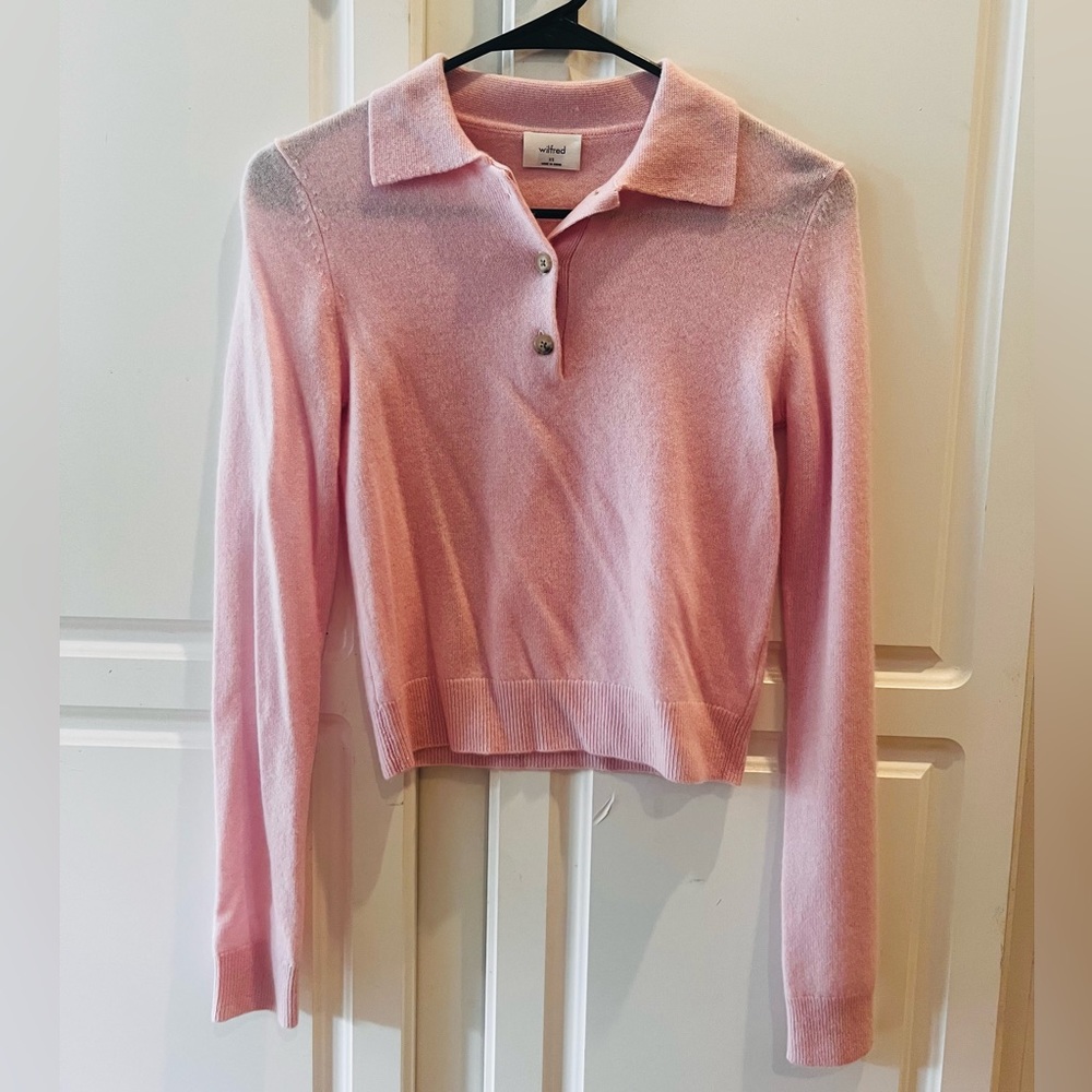 Aritzia Litluxe Cashmere Florence Sweater in Pink, NWOT size XS